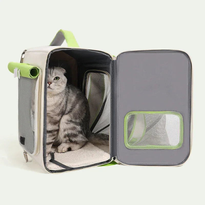 Amoripet ExpandPack – Expandable & Breathable Pet Backpack - amoripet