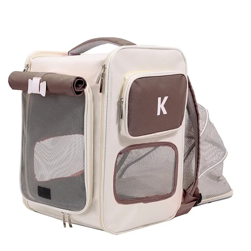 Amoripet ExpandPack – Expandable & Breathable Pet Backpack - amoripet