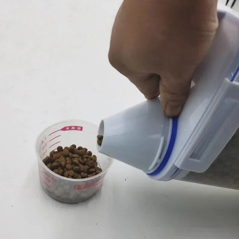 Amoripet FoodSafe Pail – Hermetic Pet Food Storage Bucket with Measuring Cup - amoripet