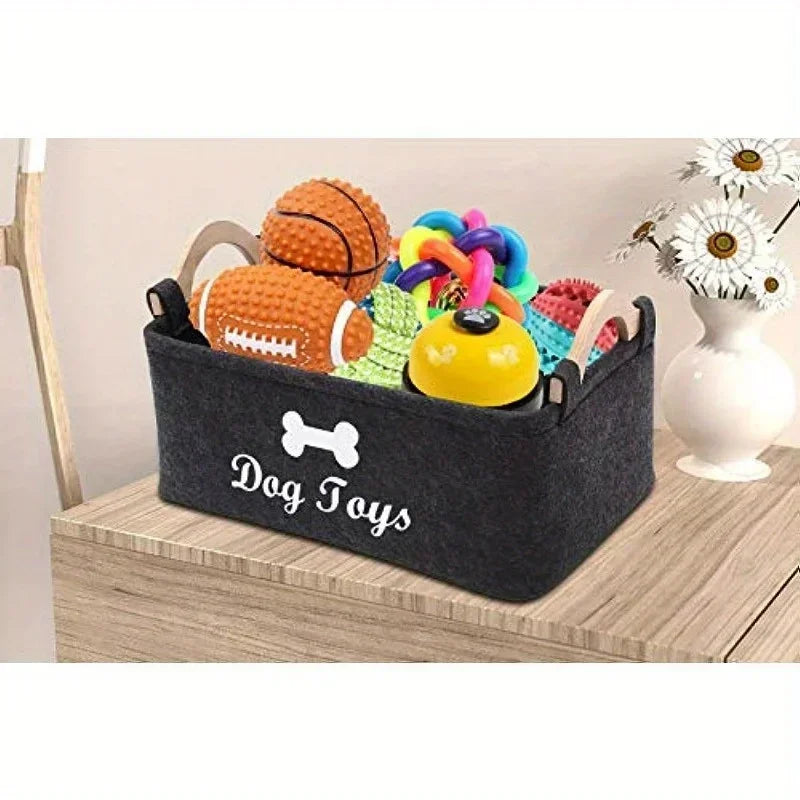 Amoripet ToyNest – Felt Pet Toy & Accessory Storage Box - amoripet