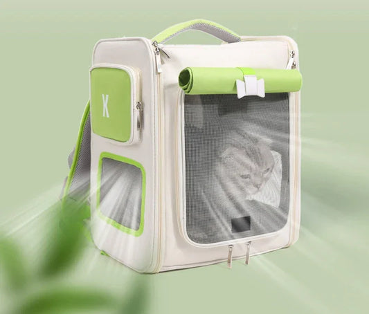 Amoripet ExpandPack – Expandable & Breathable Pet Backpack - amoripet