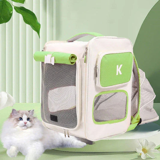 Amoripet ExpandPack – Expandable & Breathable Pet Backpack - amoripet