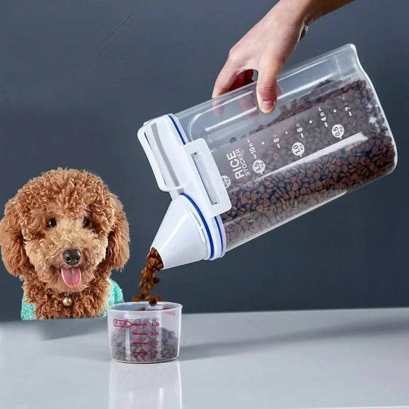 Amoripet FoodSafe Pail – Hermetic Pet Food Storage Bucket with Measuring Cup - amoripet