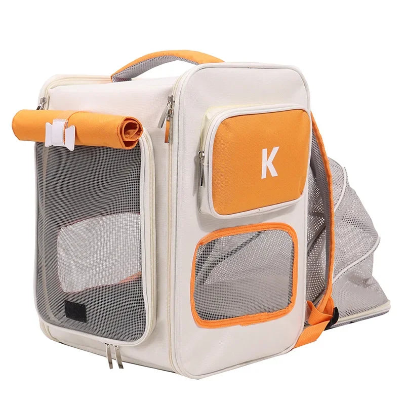 Amoripet ExpandPack – Expandable & Breathable Pet Backpack - amoripet